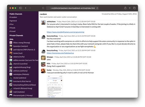 archive slack workspace.